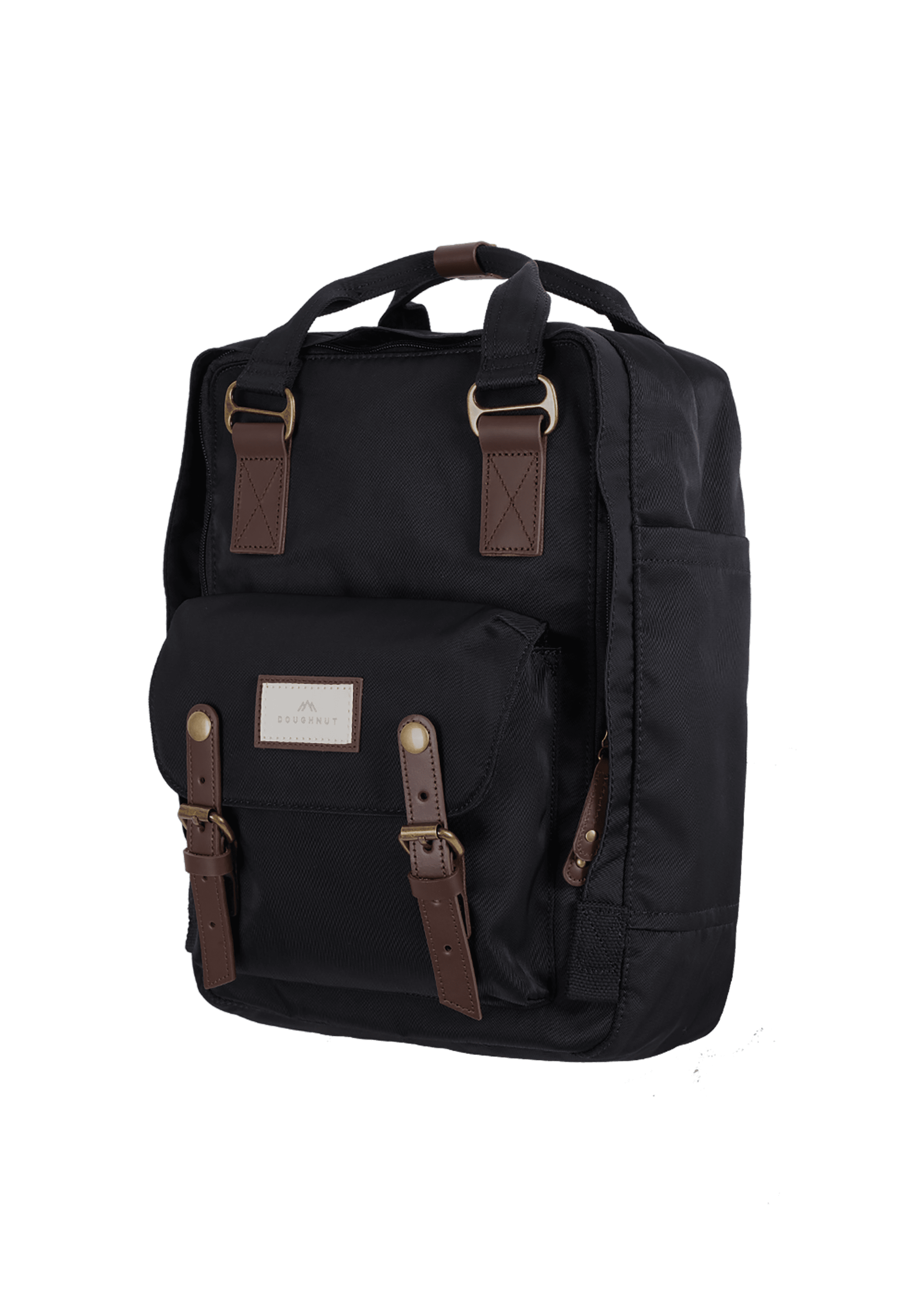 Doughnut Macaroon Black Backpack – front view