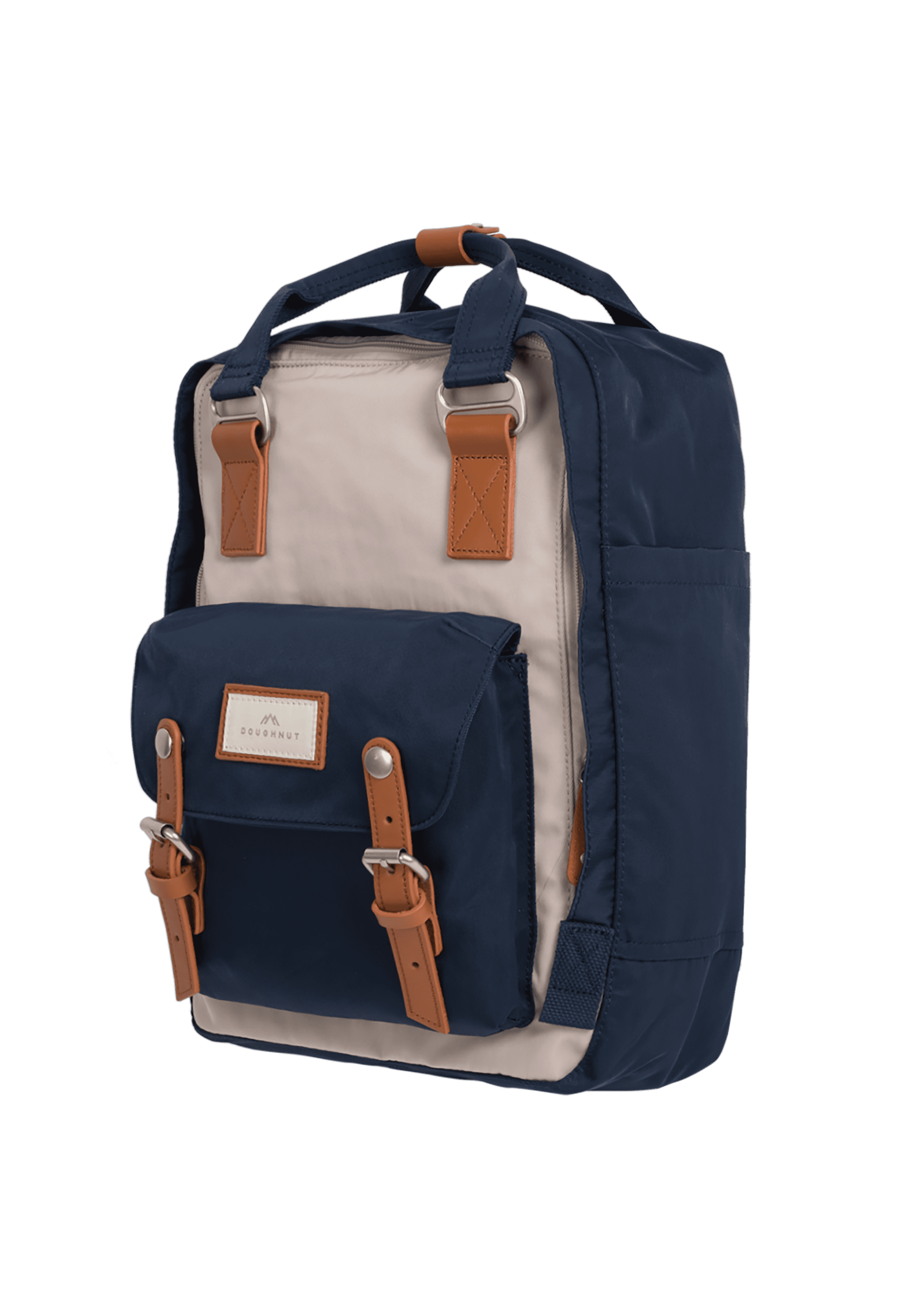 Dubai, UAE, Shopiva Doughnut Macaroon Ivory x Navy water-repellent nylon bag