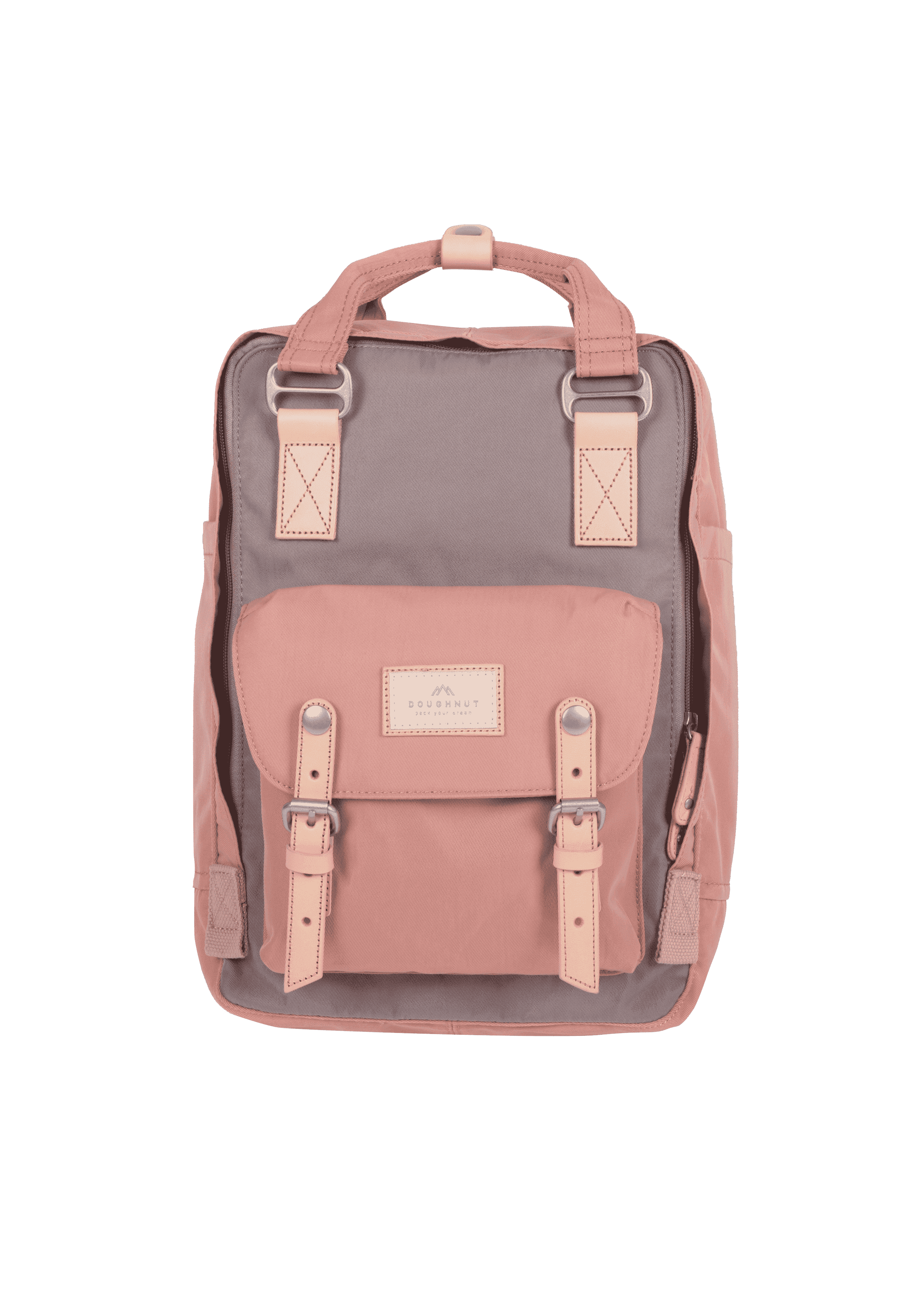 Dubai, UAE, Shopiva Doughnut Macaroon Lavender x Rose Backpack – front view unisex backpack