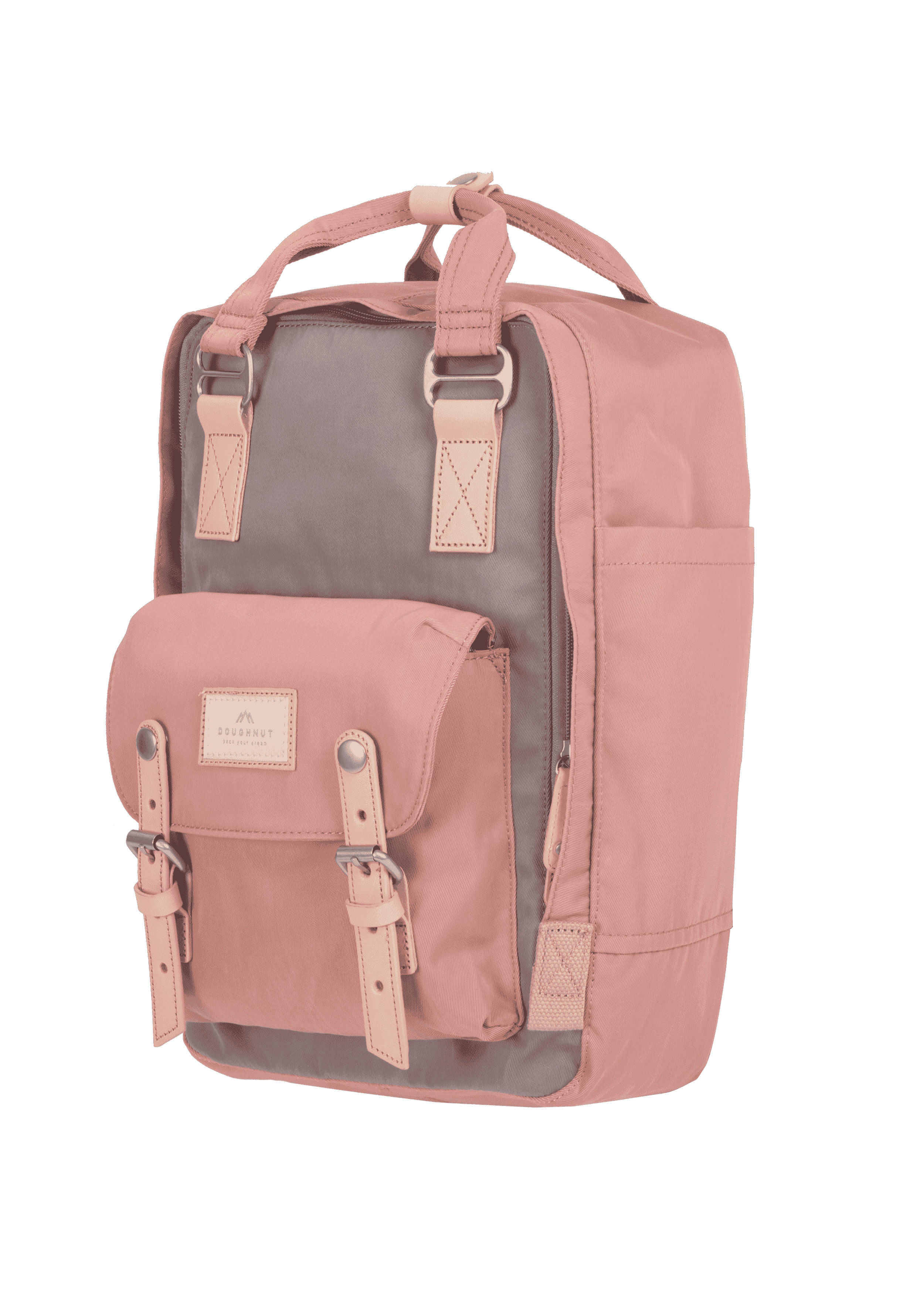 Dubai, UAE, Shopiva Doughnut Macaroon Lavender x Rose Backpack back view padded straps