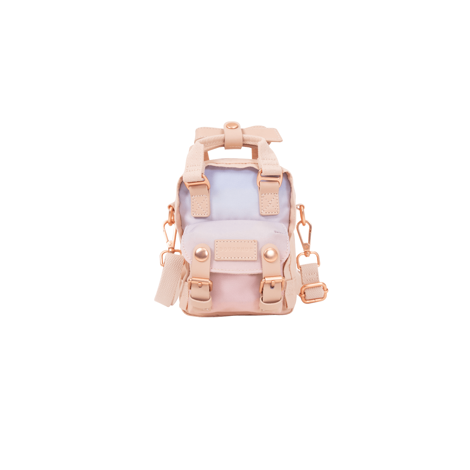 Dubai, UAE, Shopiva Doughnut Macaroon Tiny Sky x Ribbon crossbody bag – front view