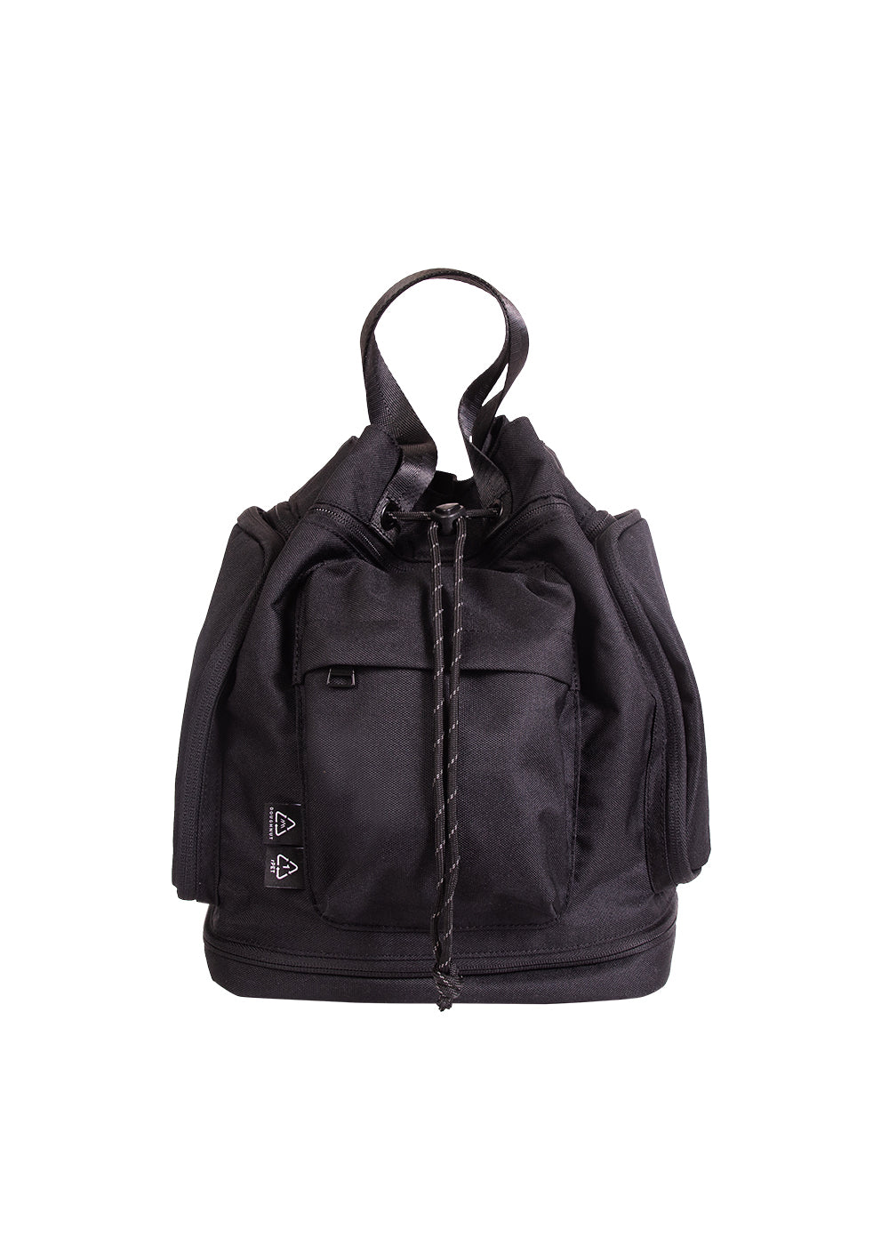 Doughnut Pyramid Nomad Series Black Backpack – multifunctional recycled polyester backpack