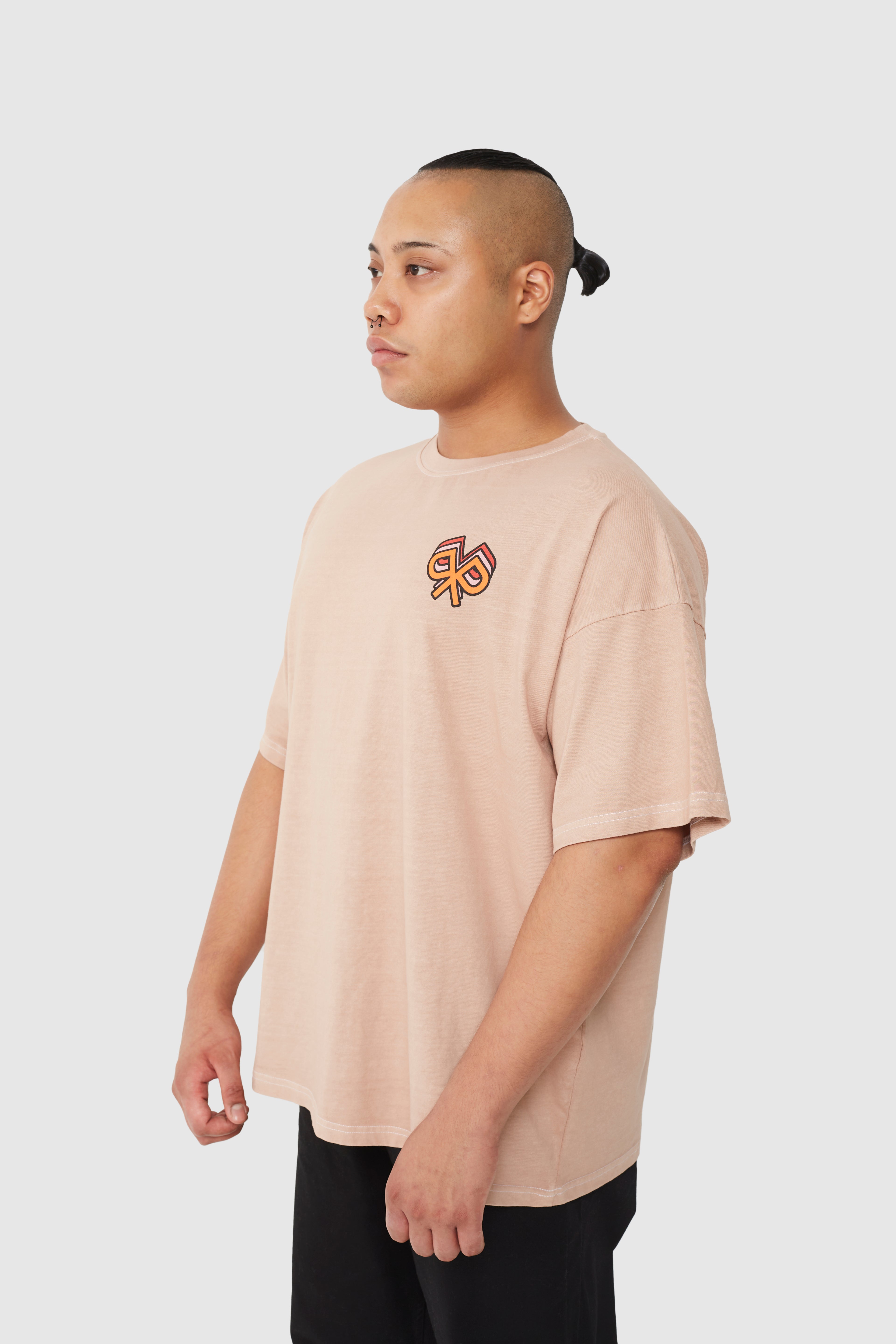 "Home" Pale Brown Boxy Fit T-Shirt