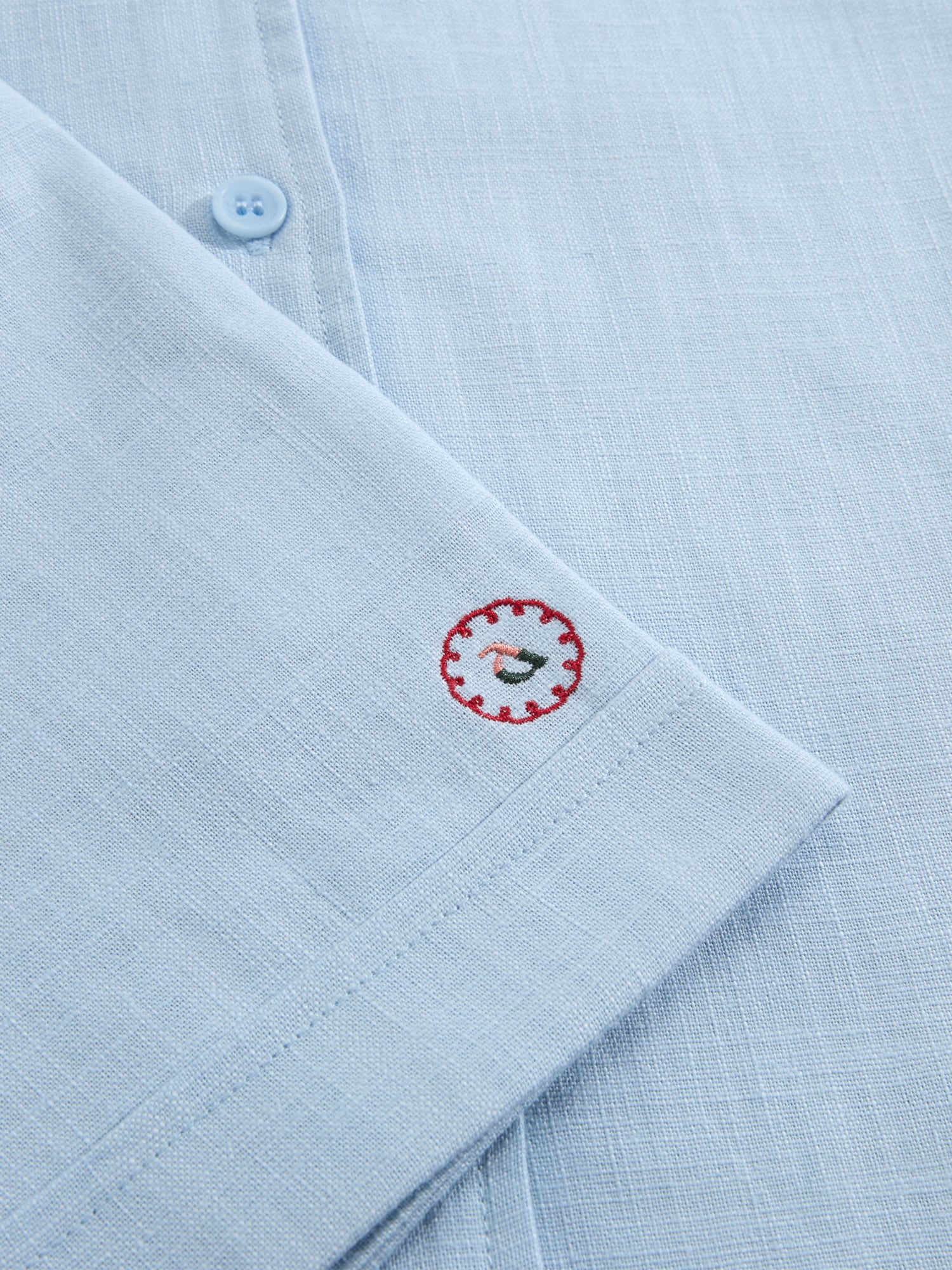 Powder Blue Linen Blend Co-ord Set