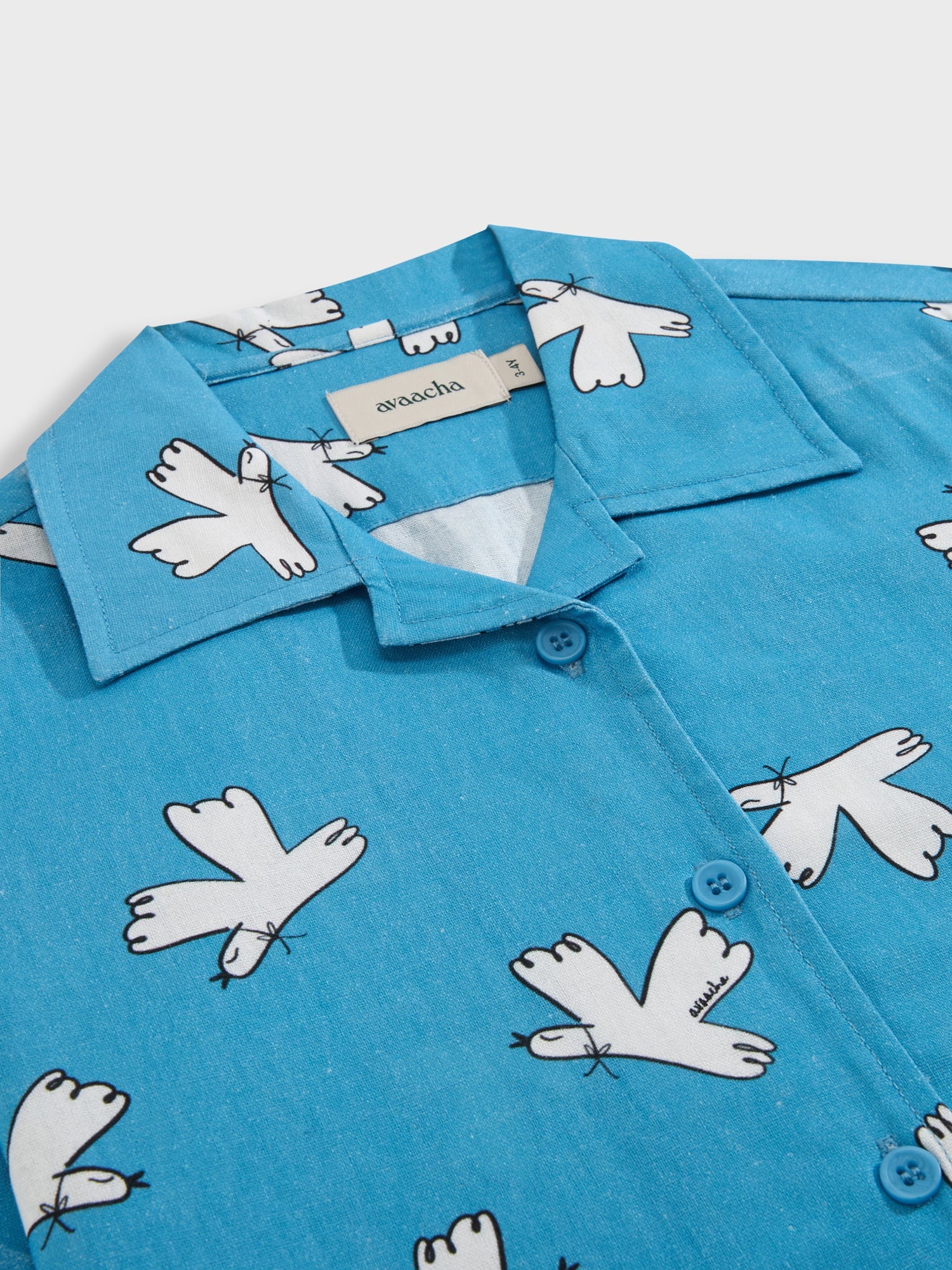 Birds All Over Linen Blend Co-ord Set