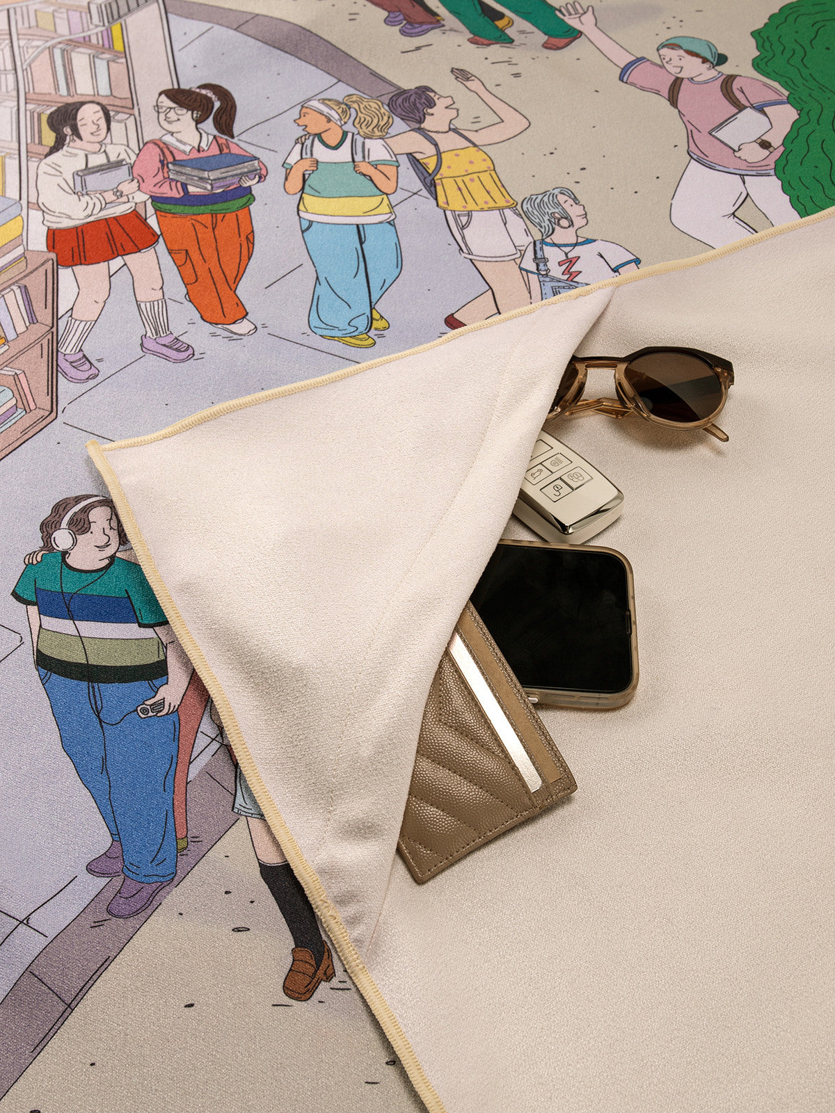 Dubai, UAE, Shopiva Narrae Cherished Memories Beach Towel beach towel with side snaps poncho style