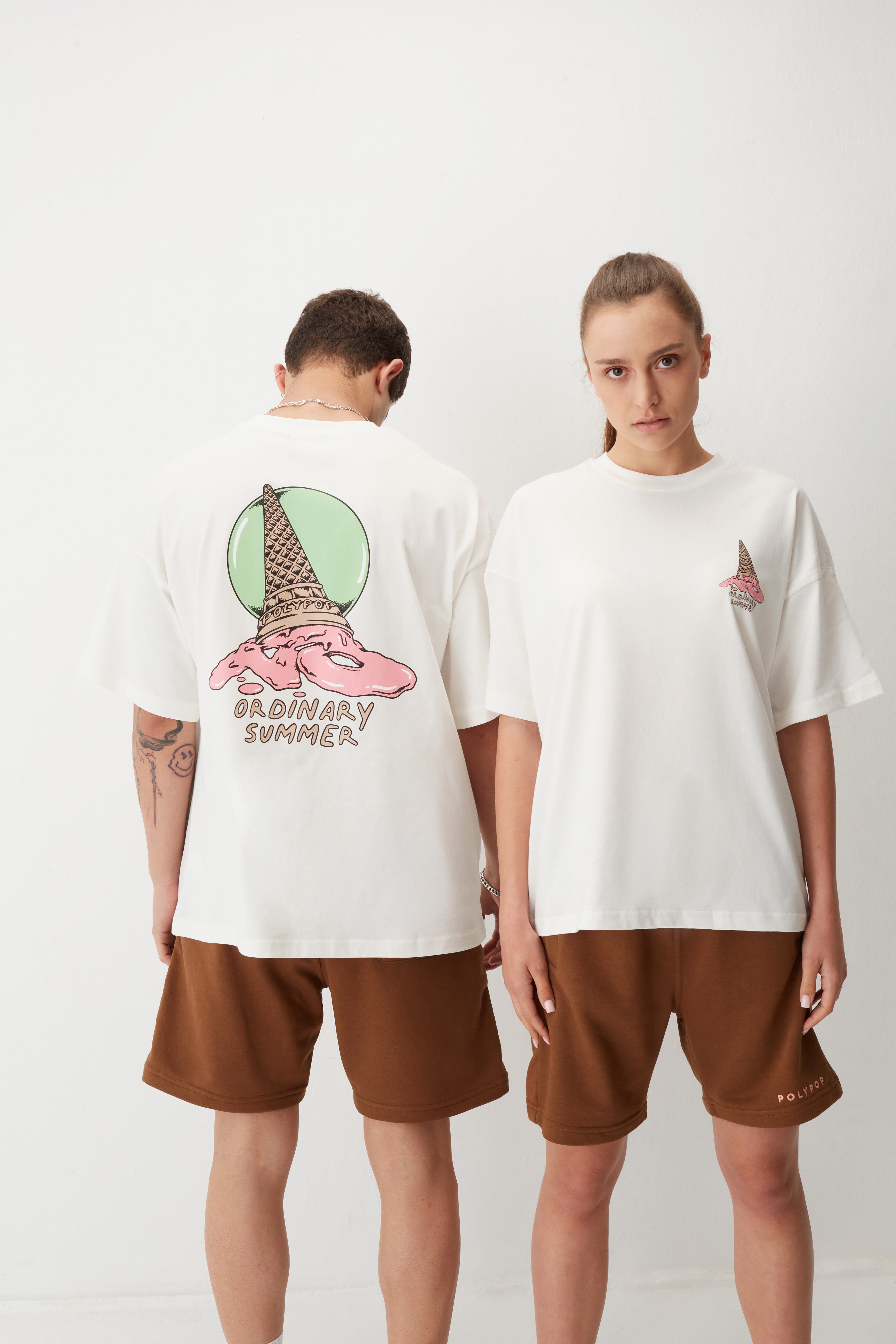 "No Ordinary Summer" Ecru Boxy Fit T-Shirt