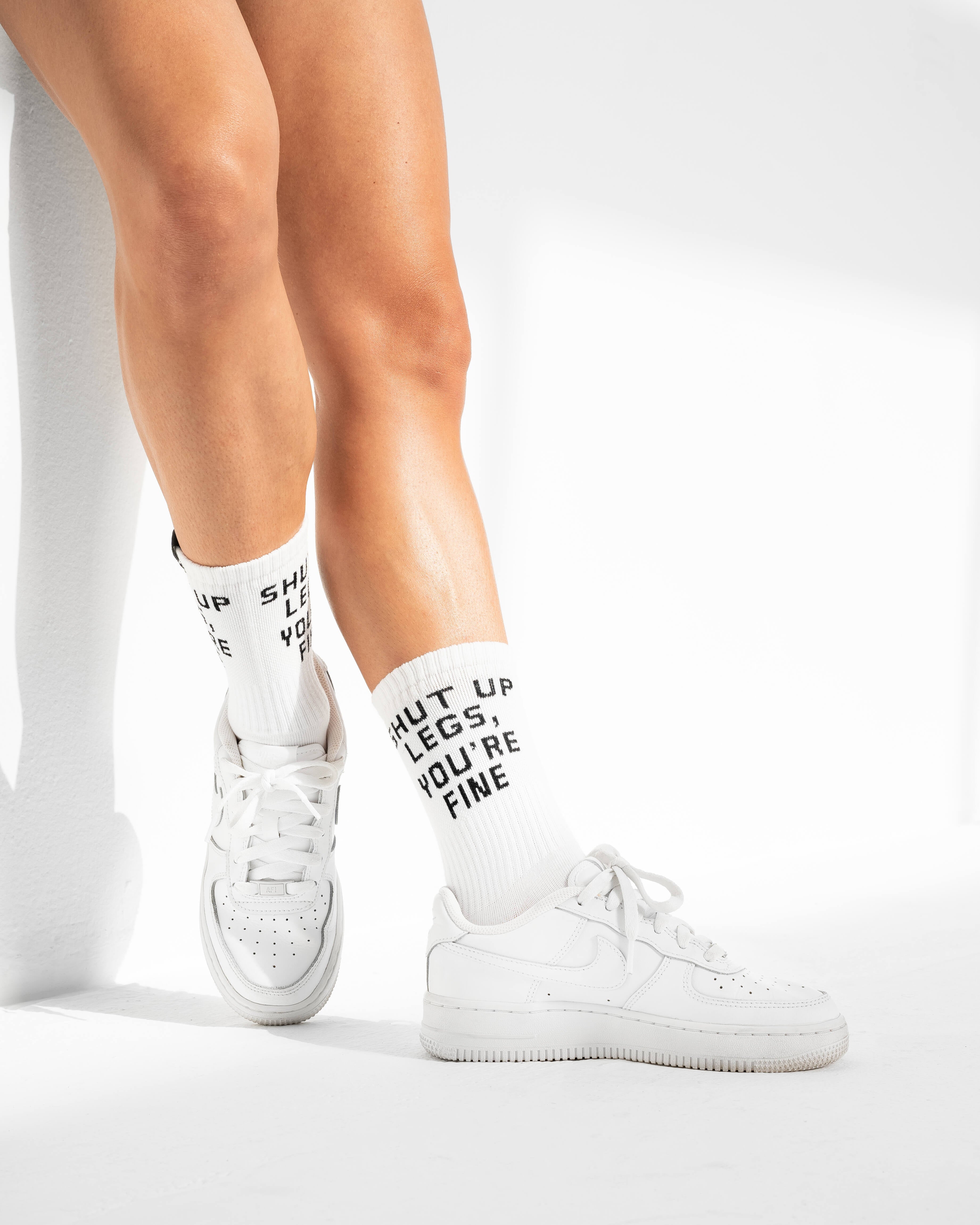 Gym Sox Shut Up Legs You’re Fine Socks – unisex motivational workout socks