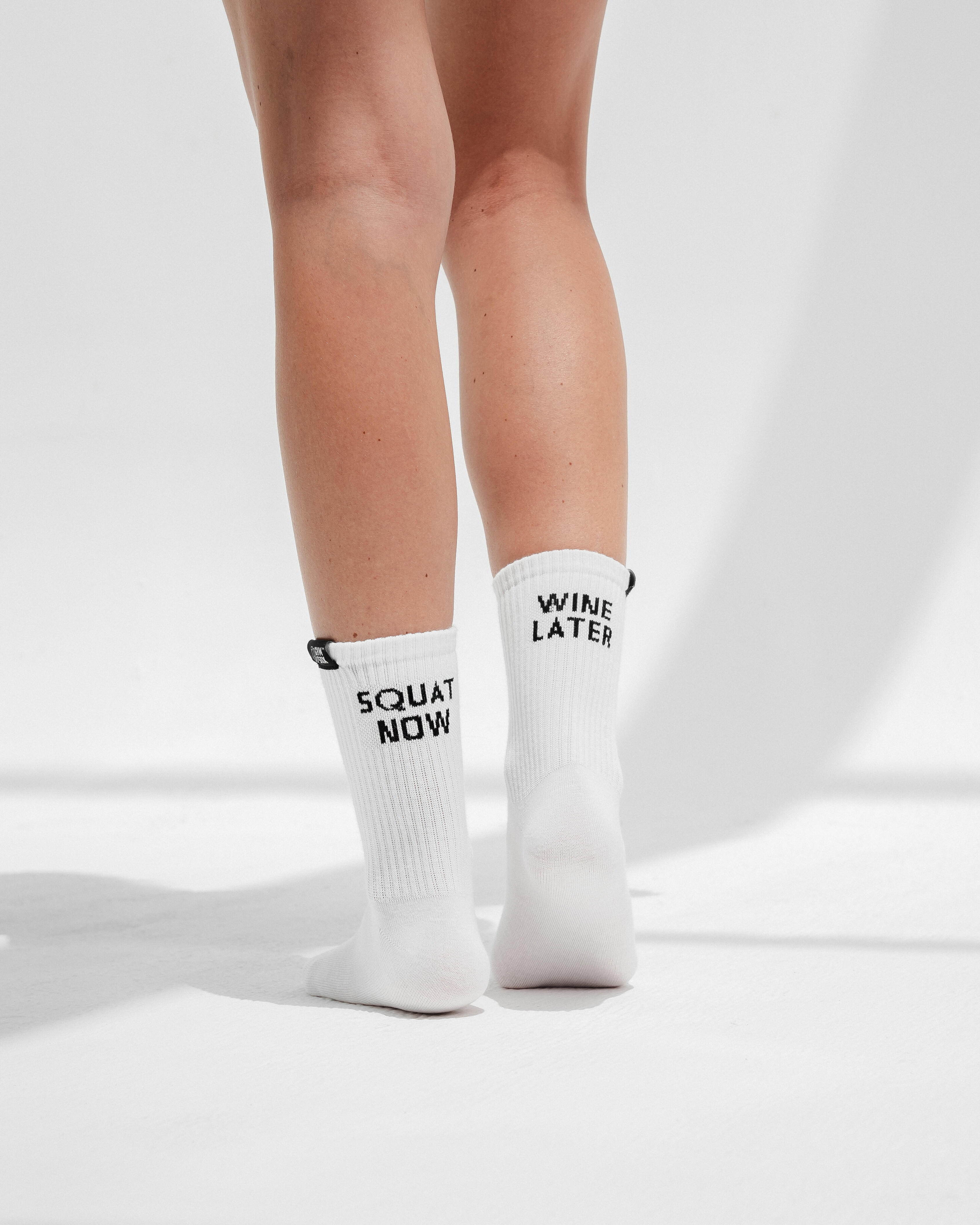 Gym Sox Squat Now Wine Later Socks – unisex funny gym socks