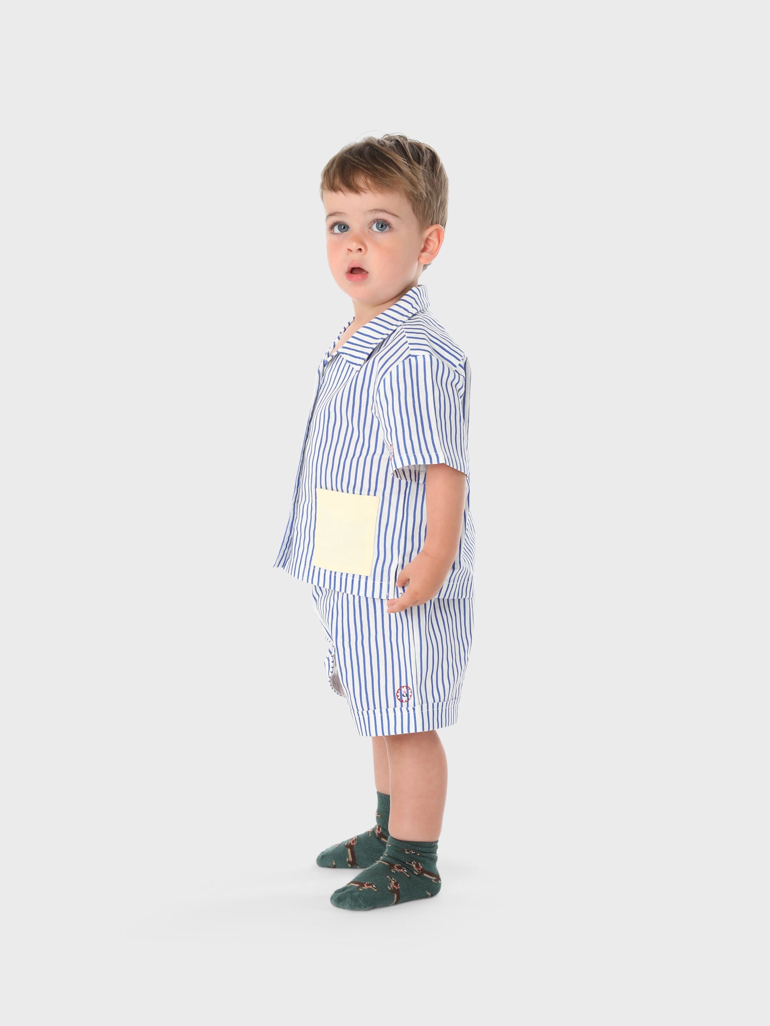 Color Block Stripes Linen Blend Co-ord Set