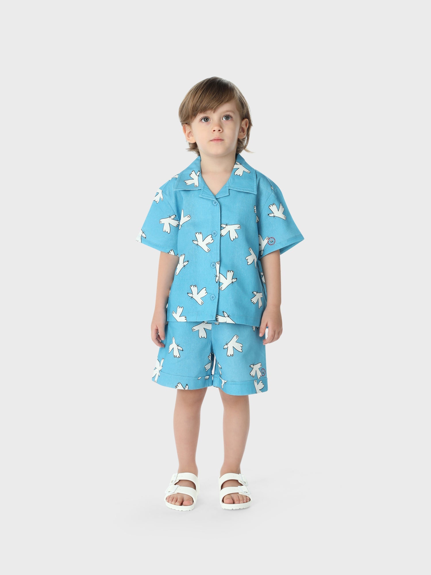 Birds All Over Linen Blend Co-ord Set