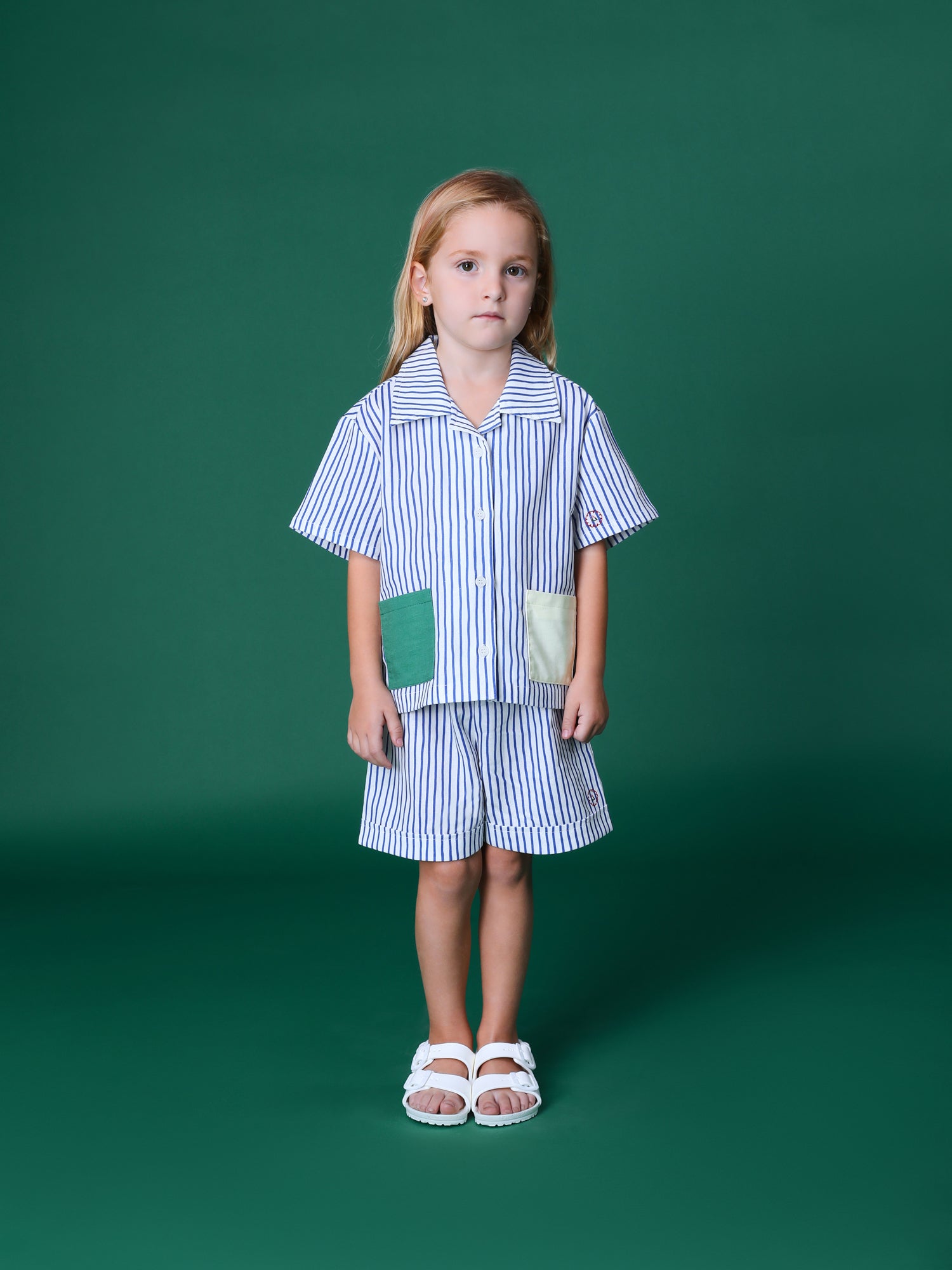 Color Block Stripes Linen Blend Co-ord Set