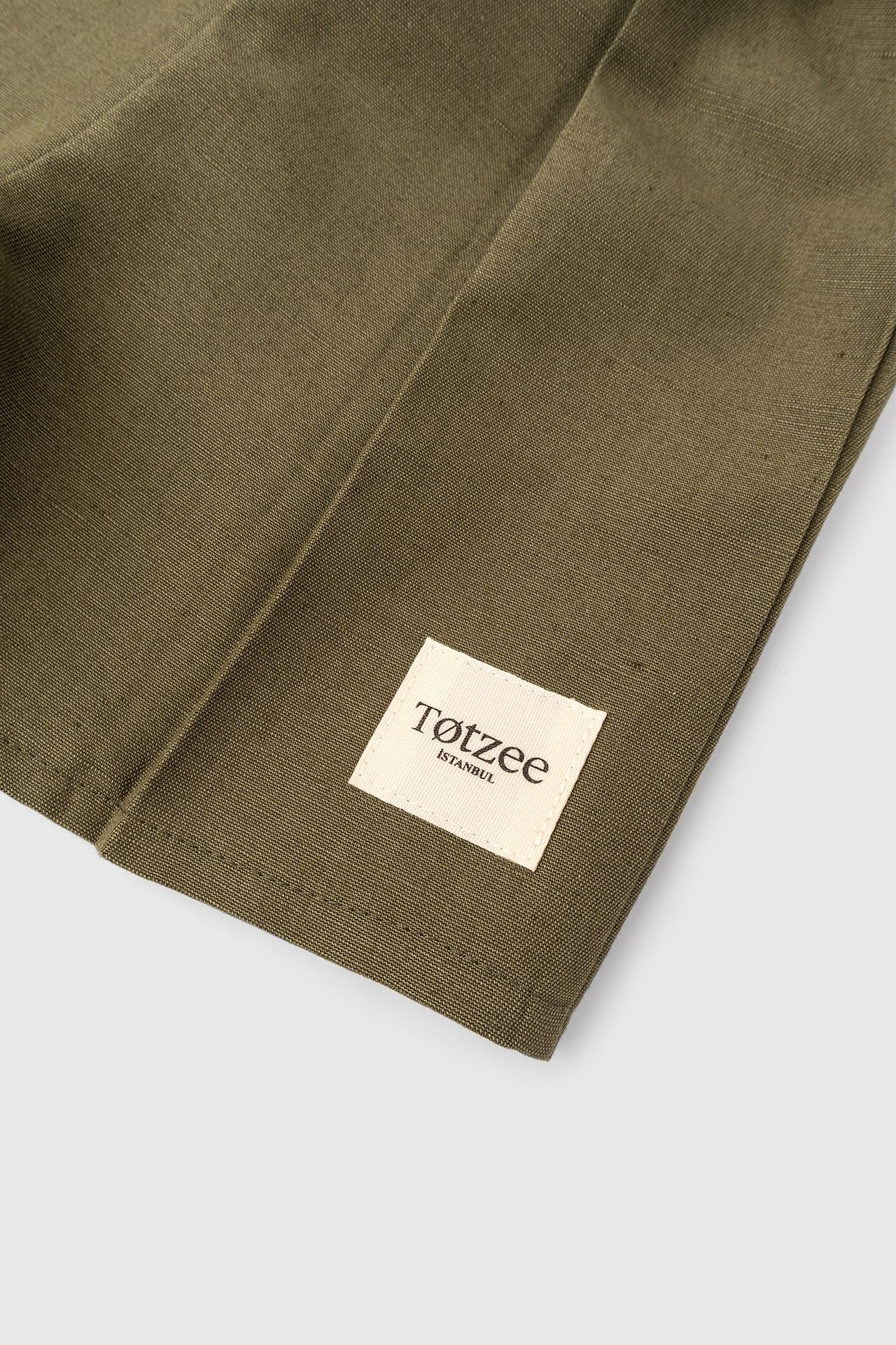 Linen Pleated Shorts Khaki