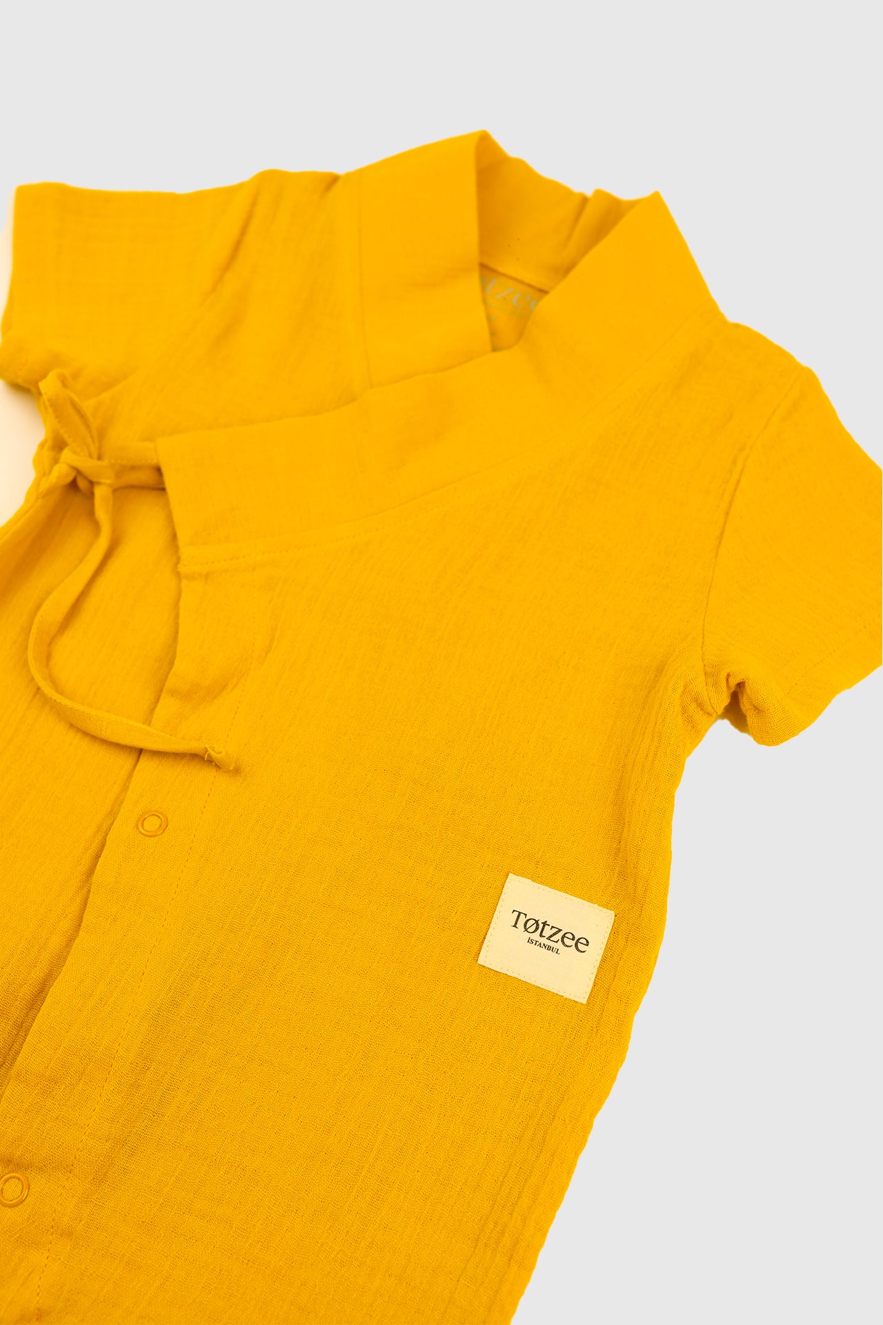 Muslin Long Kimono Jumpsuit Autumn Yellow