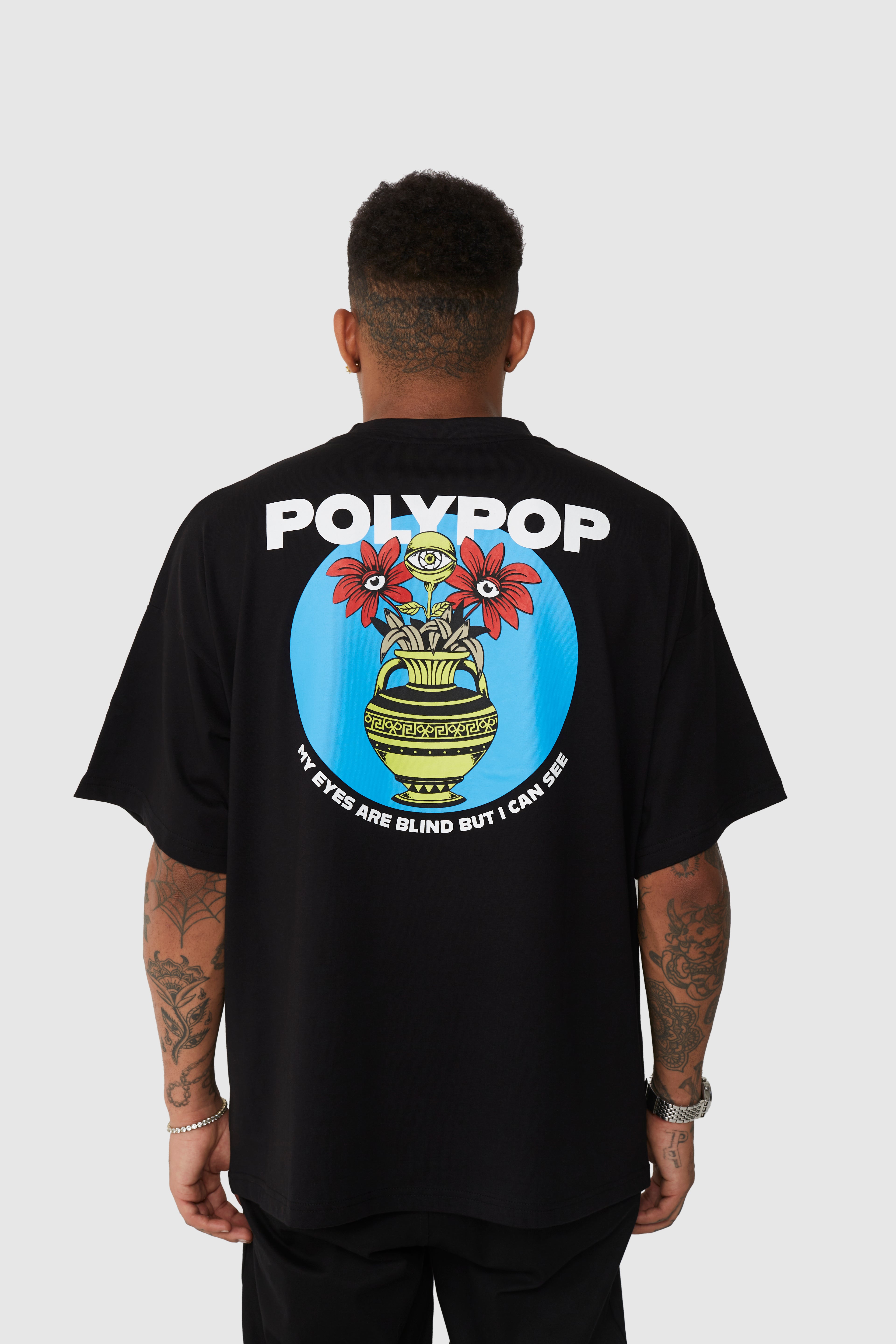 "Vase" Oversize Black Boxy Fit T-Shirt