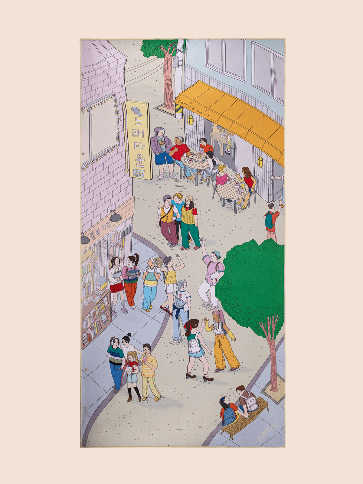 Dubai, UAE, Shopiva Narrae Cherished Memories Beach Towel – premium beach towel with hidden pocket