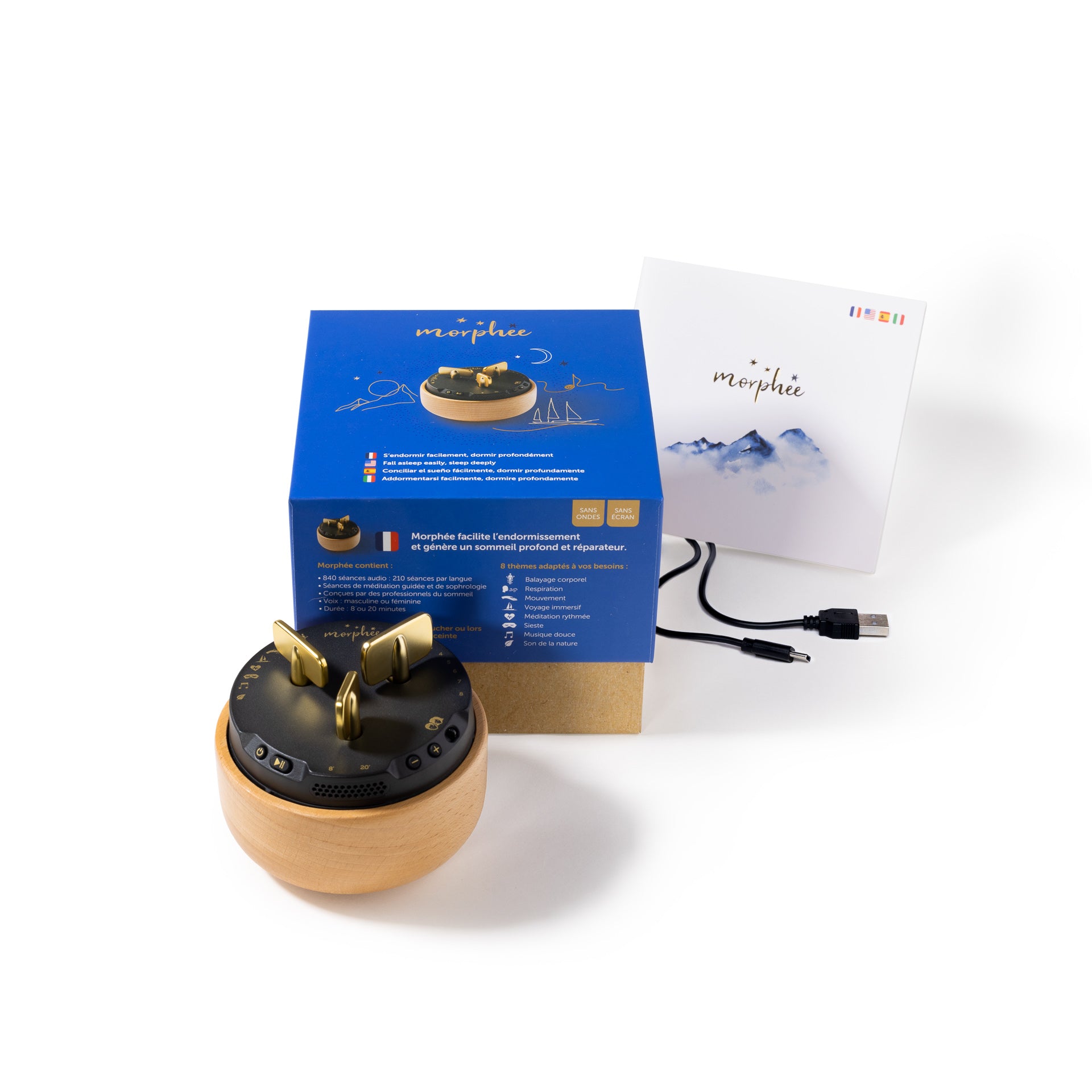 Morphée Adults Meditation and Sleep Aid Box – portable sleep aid with guided sessions