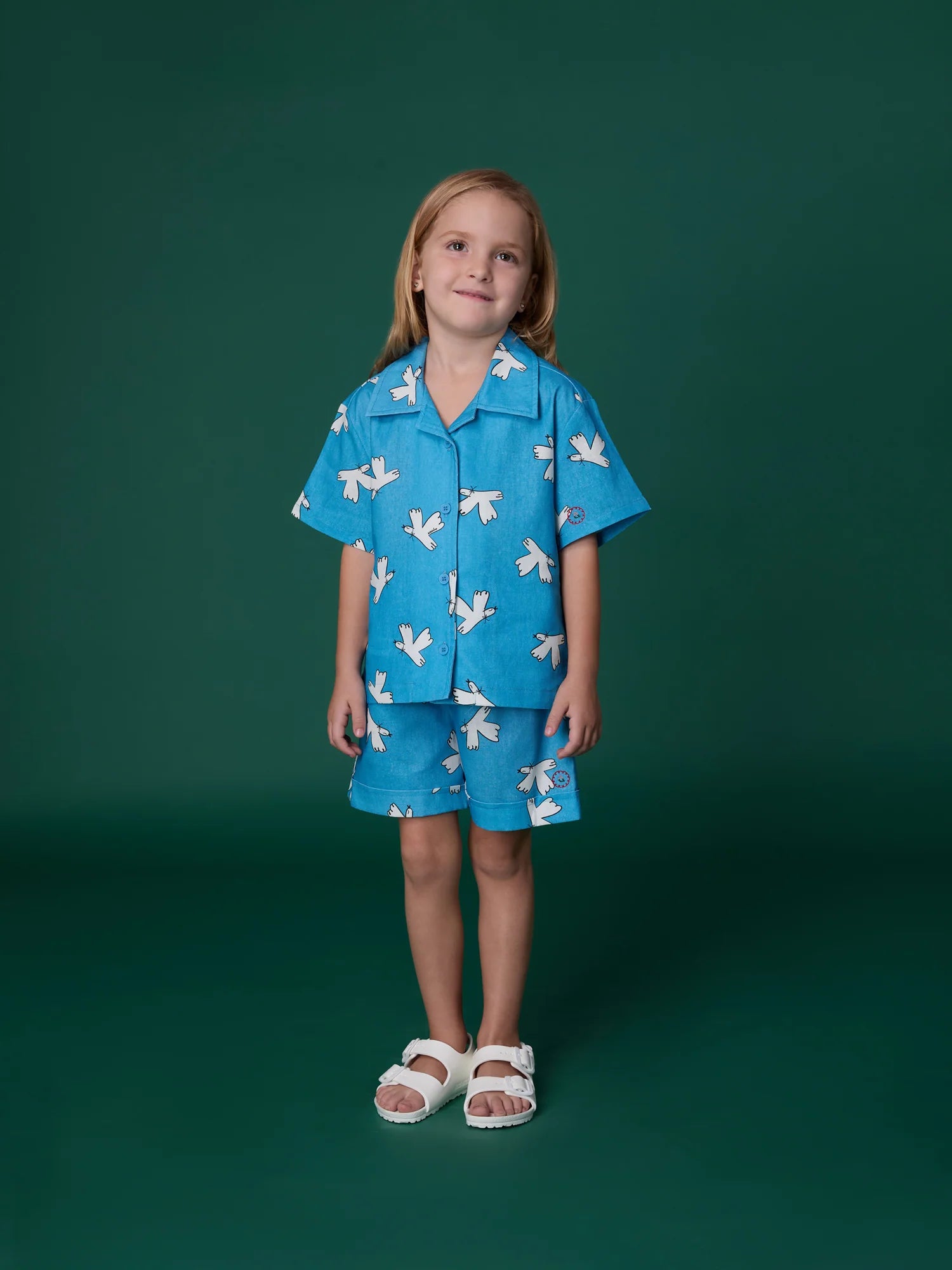 Birds All Over Linen Blend Co-ord Set