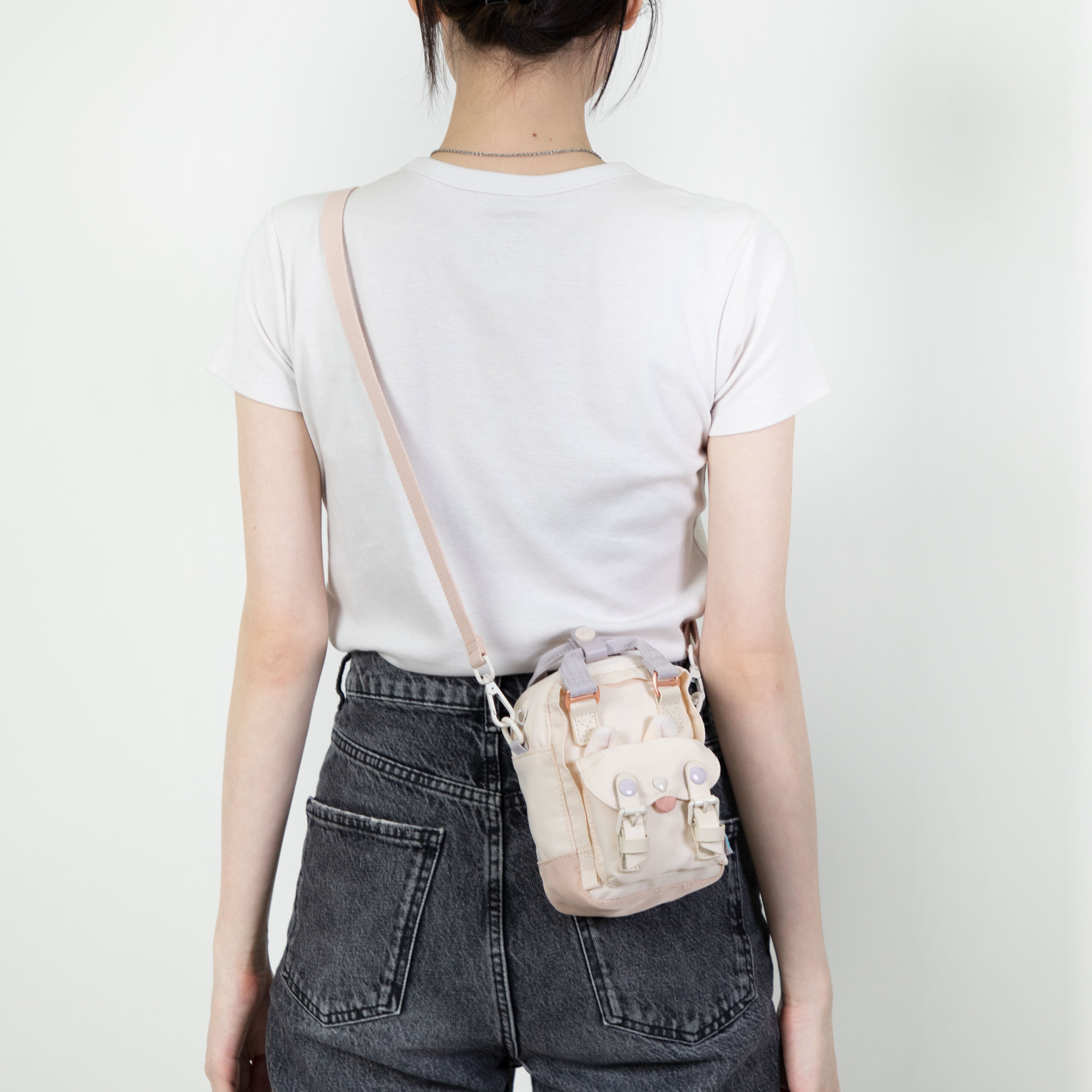 Macaroon Tiny Fairies & Friends Series Crossbody Bag - Sheer Pink x Powder Purple