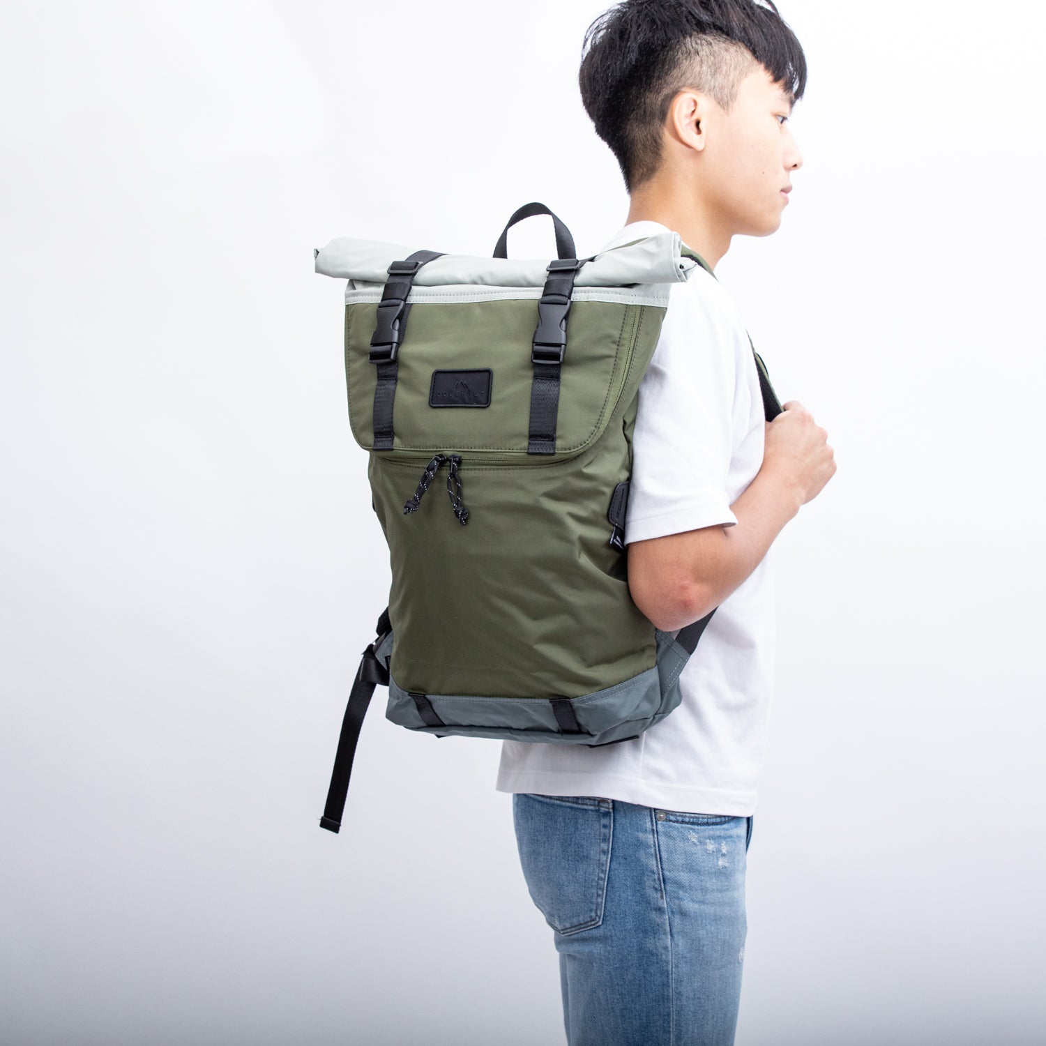 Cristopher Go Wild Series Army x Grey Backpack