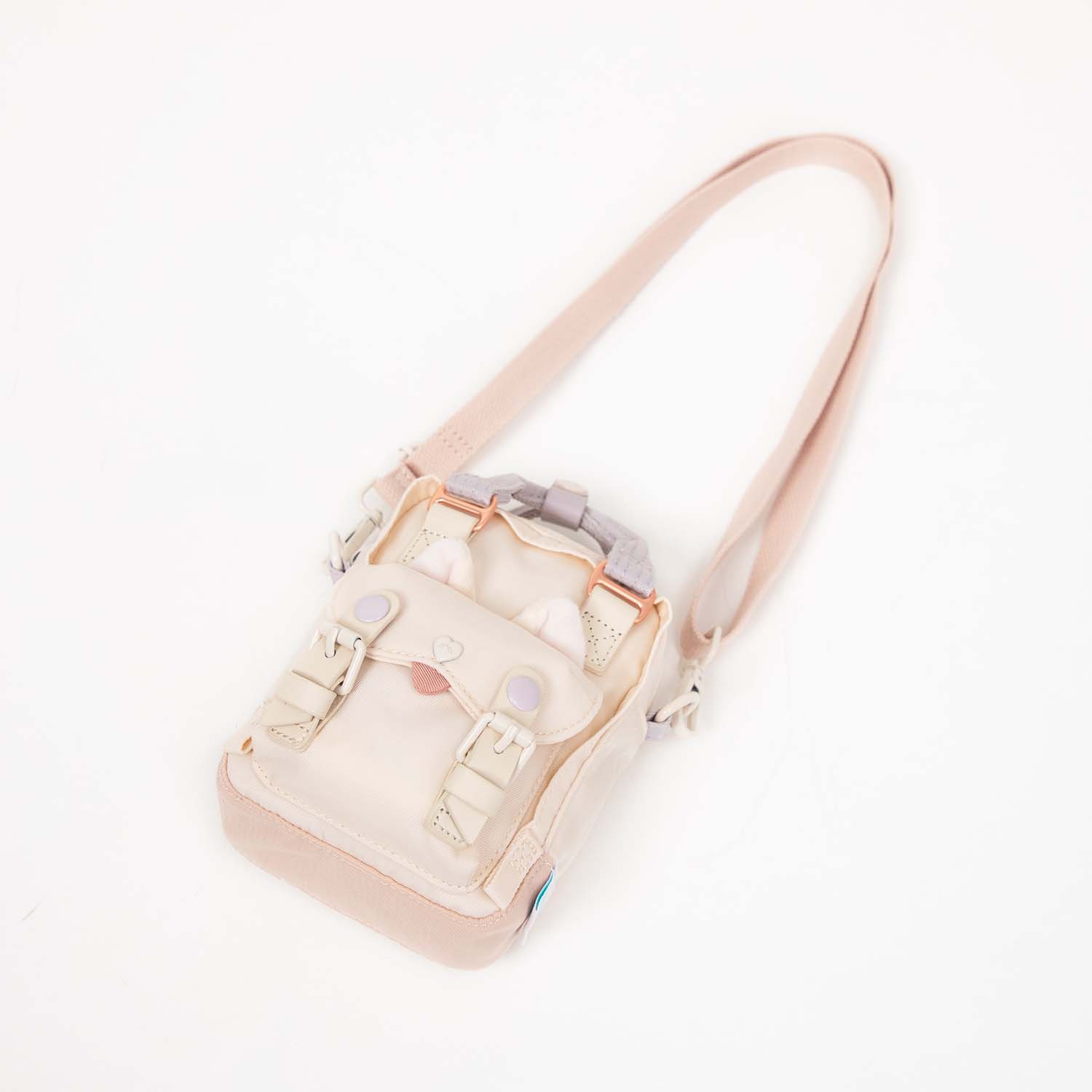 Macaroon Tiny Fairies & Friends Series Crossbody Bag - Sheer Pink x Powder Purple