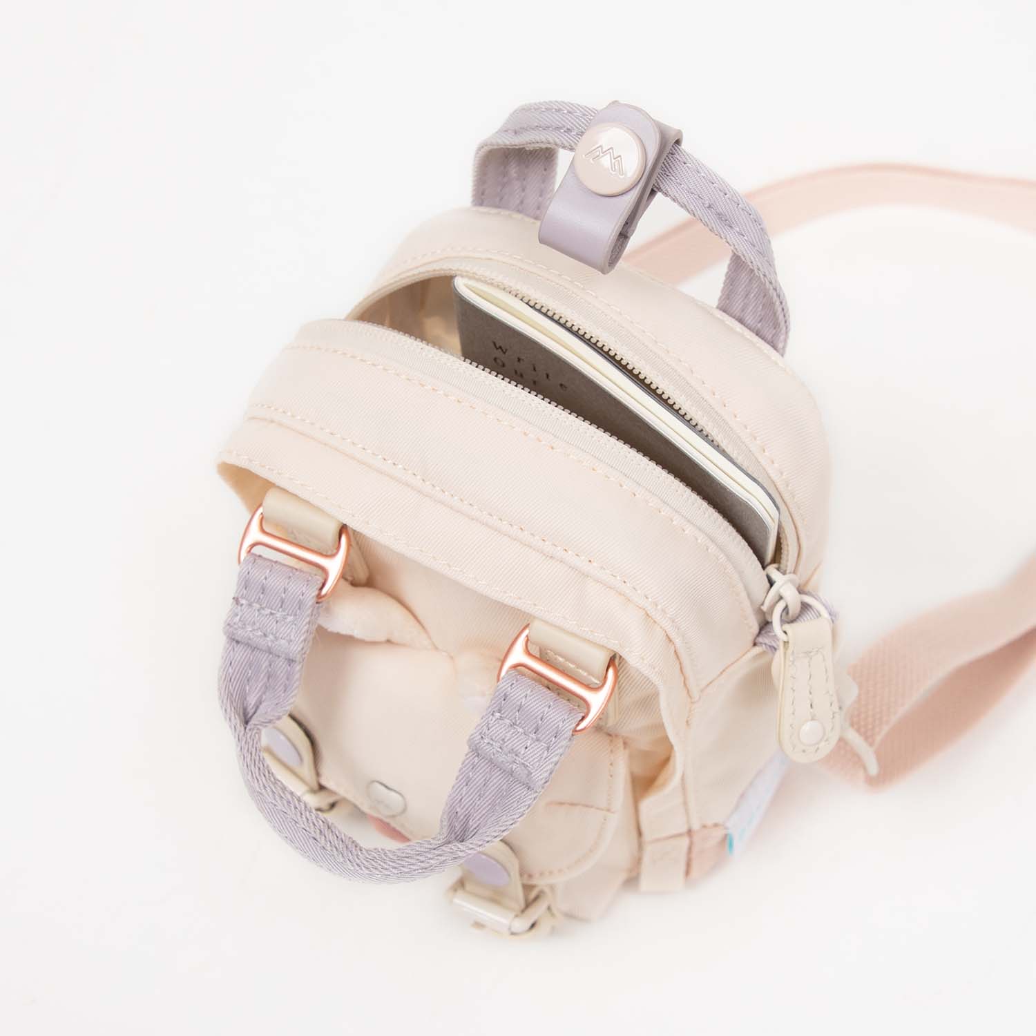 Macaroon Tiny Fairies & Friends Series Crossbody Bag - Sheer Pink x Powder Purple