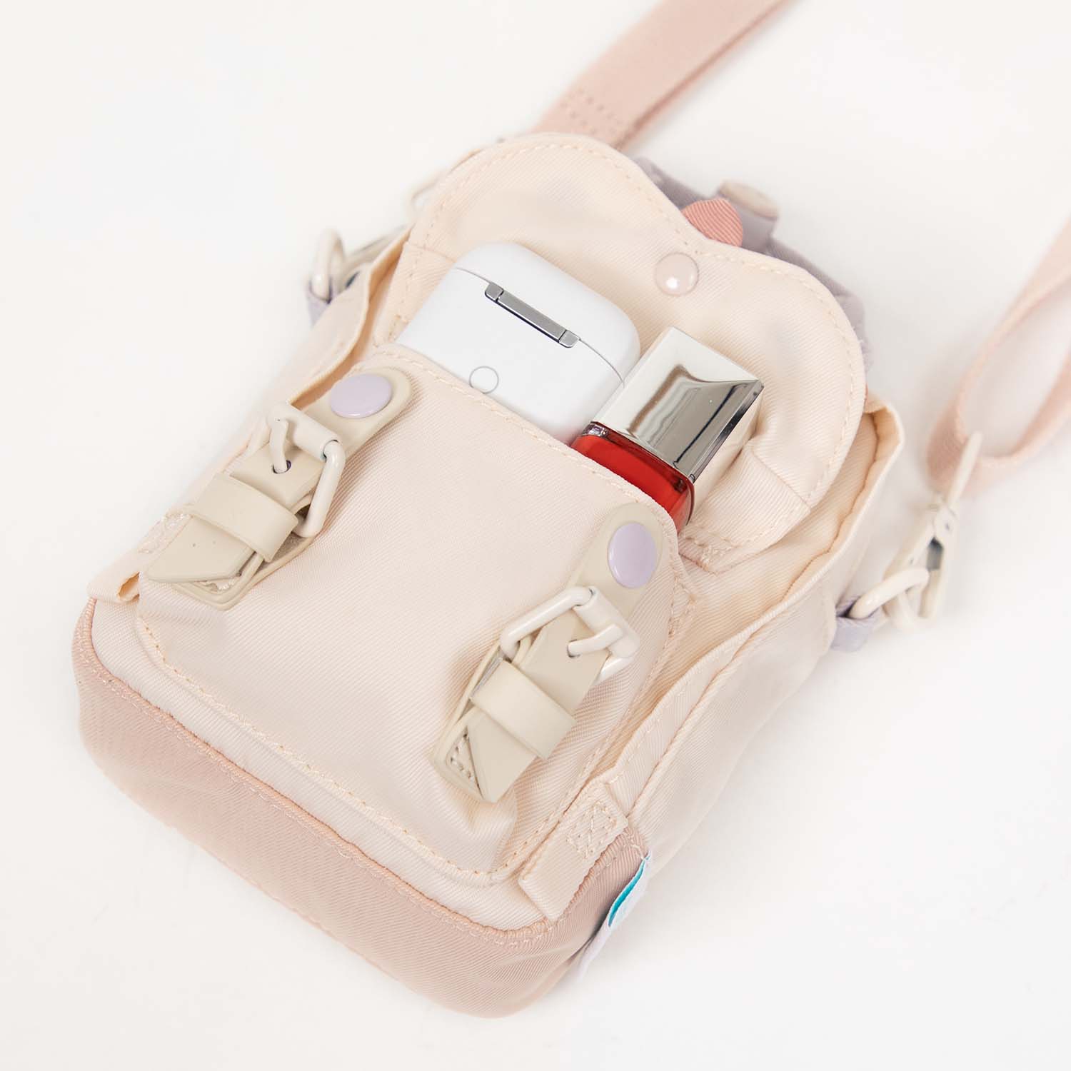 Macaroon Tiny Fairies & Friends Series Crossbody Bag - Sheer Pink x Powder Purple