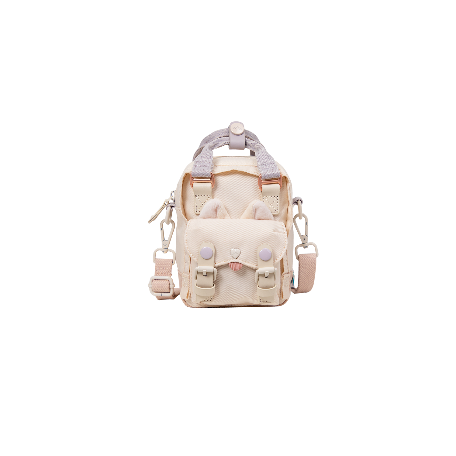Macaroon Tiny Fairies & Friends Series Crossbody Bag - Sheer Pink x Powder Purple