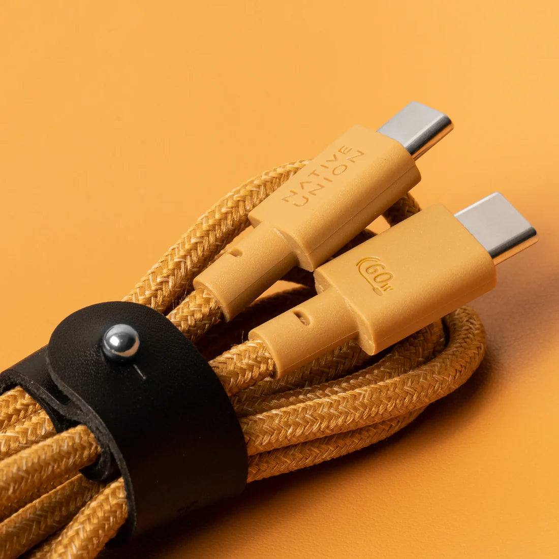Fast Charging Belt Cable Yellow (USB-C to USB-C & 1.2m)