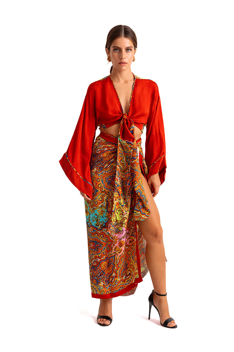 Poppy Tie Front Blouse