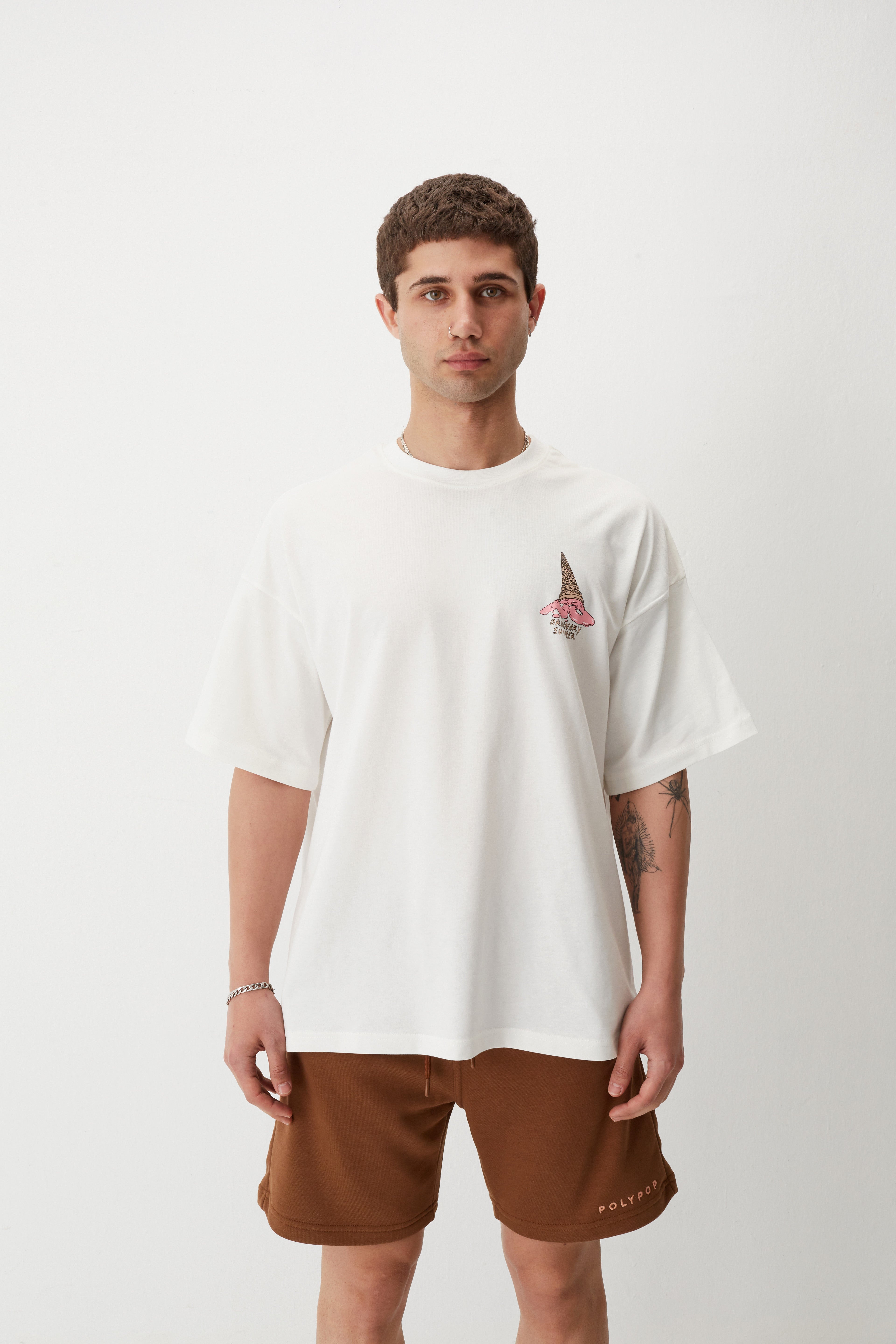 "No Ordinary Summer" Ecru Boxy Fit T-Shirt