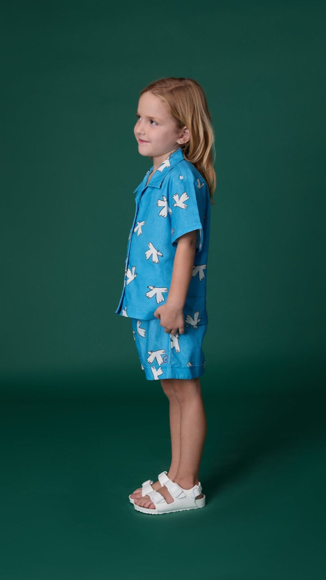 Birds All Over Linen Blend Co-ord Set