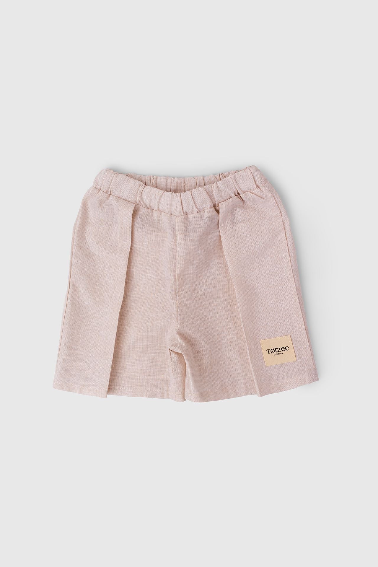 Linen Pleated Shorts Ivory