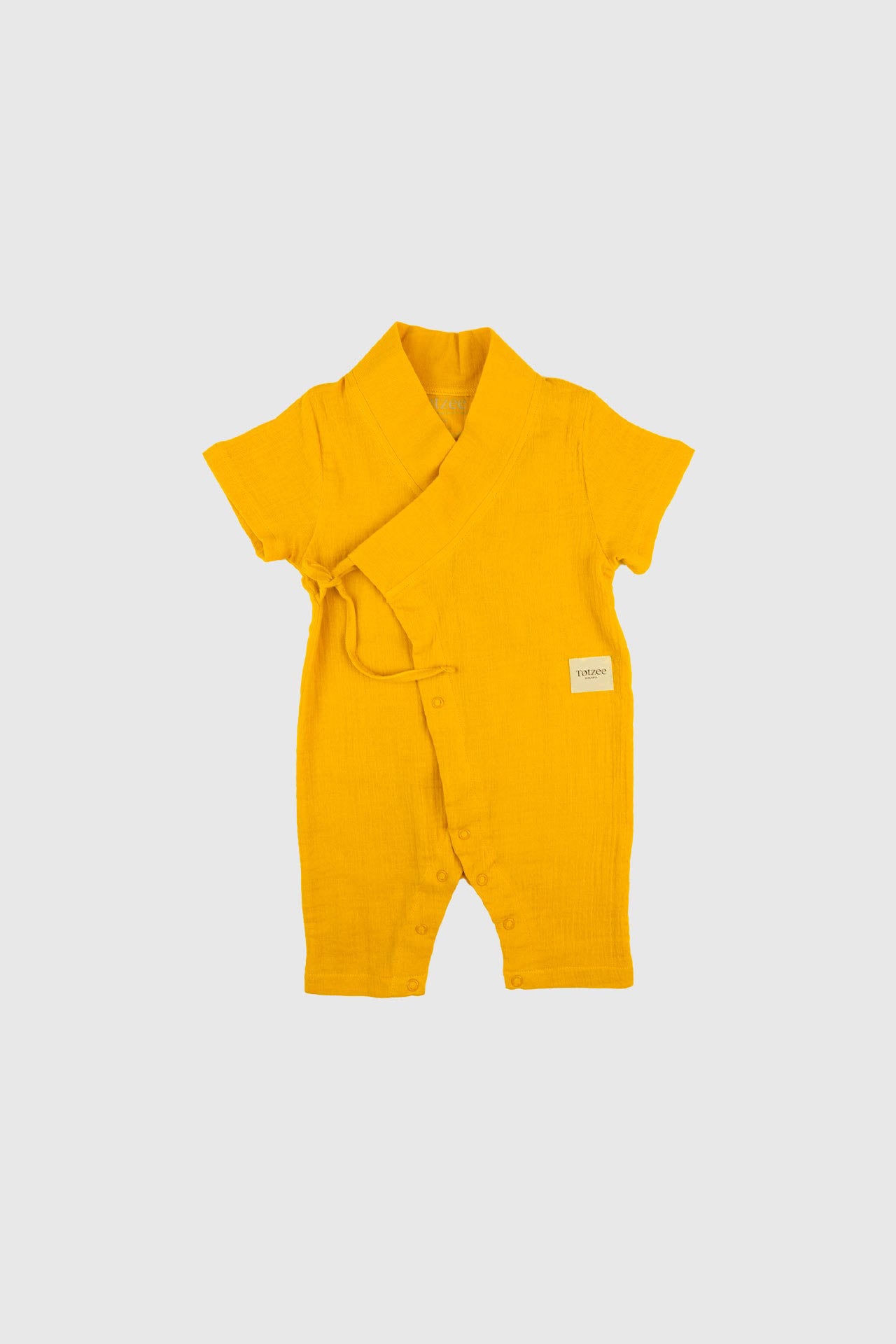 Muslin Long Kimono Jumpsuit Autumn Yellow