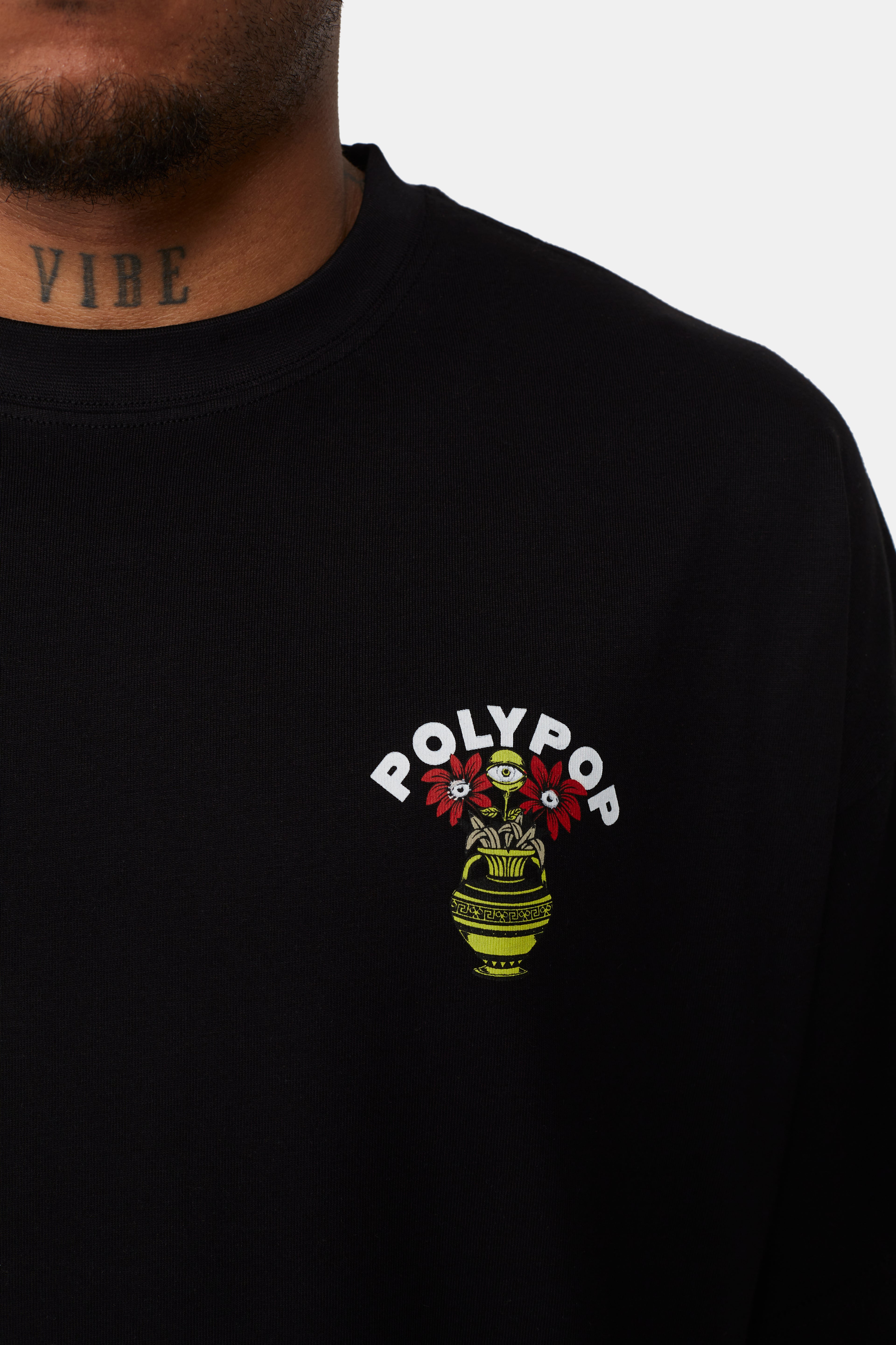 "Vase" Oversize Black Boxy Fit T-Shirt